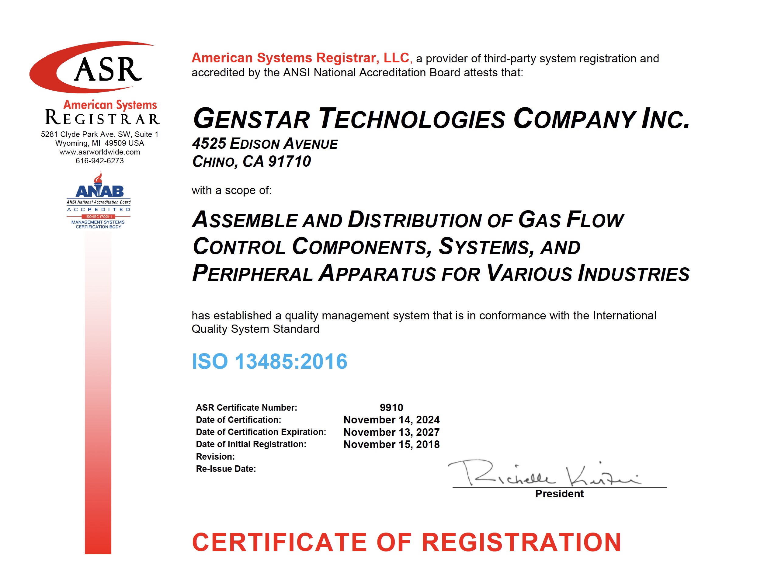 ISO13485 Certificate