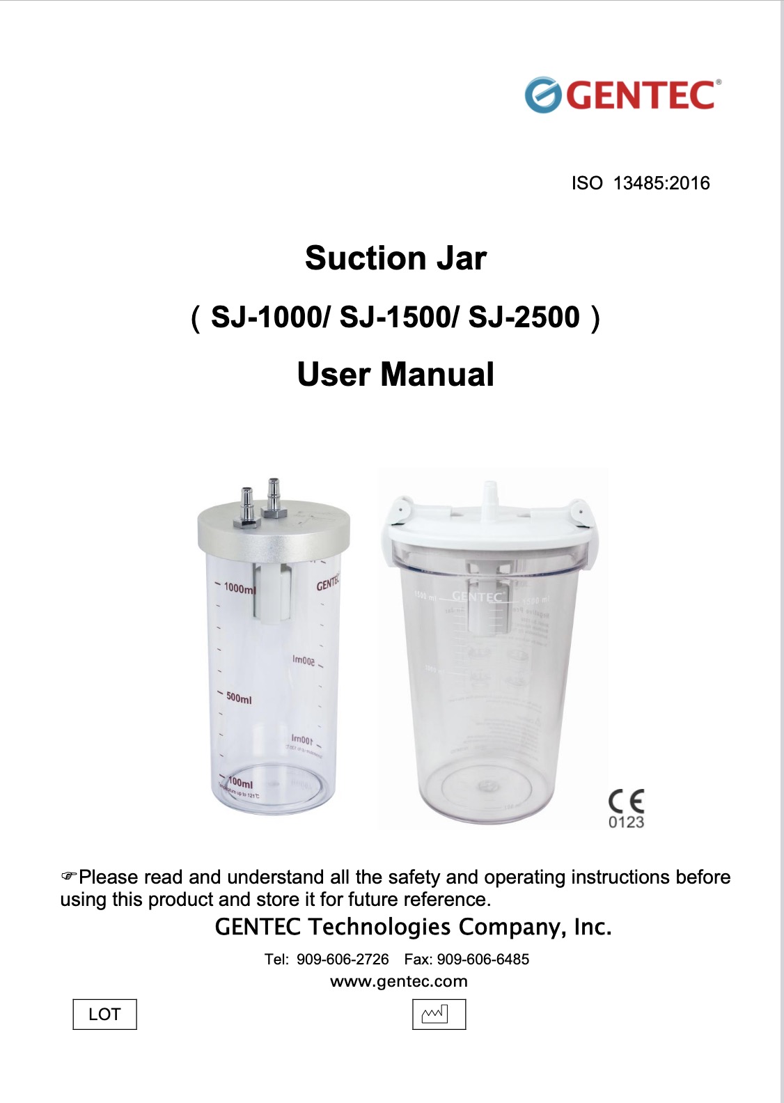 Suction Jar SJ1000/1500/2500