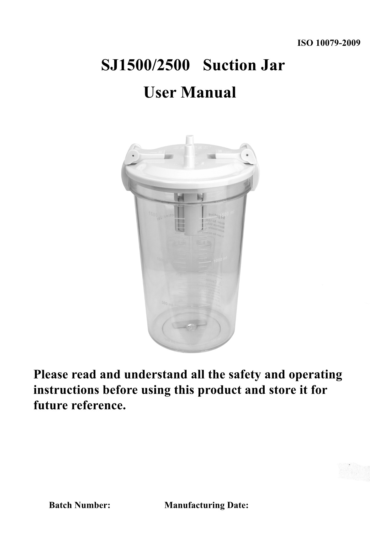 Suction Jar SJ1500-2500 User Manual