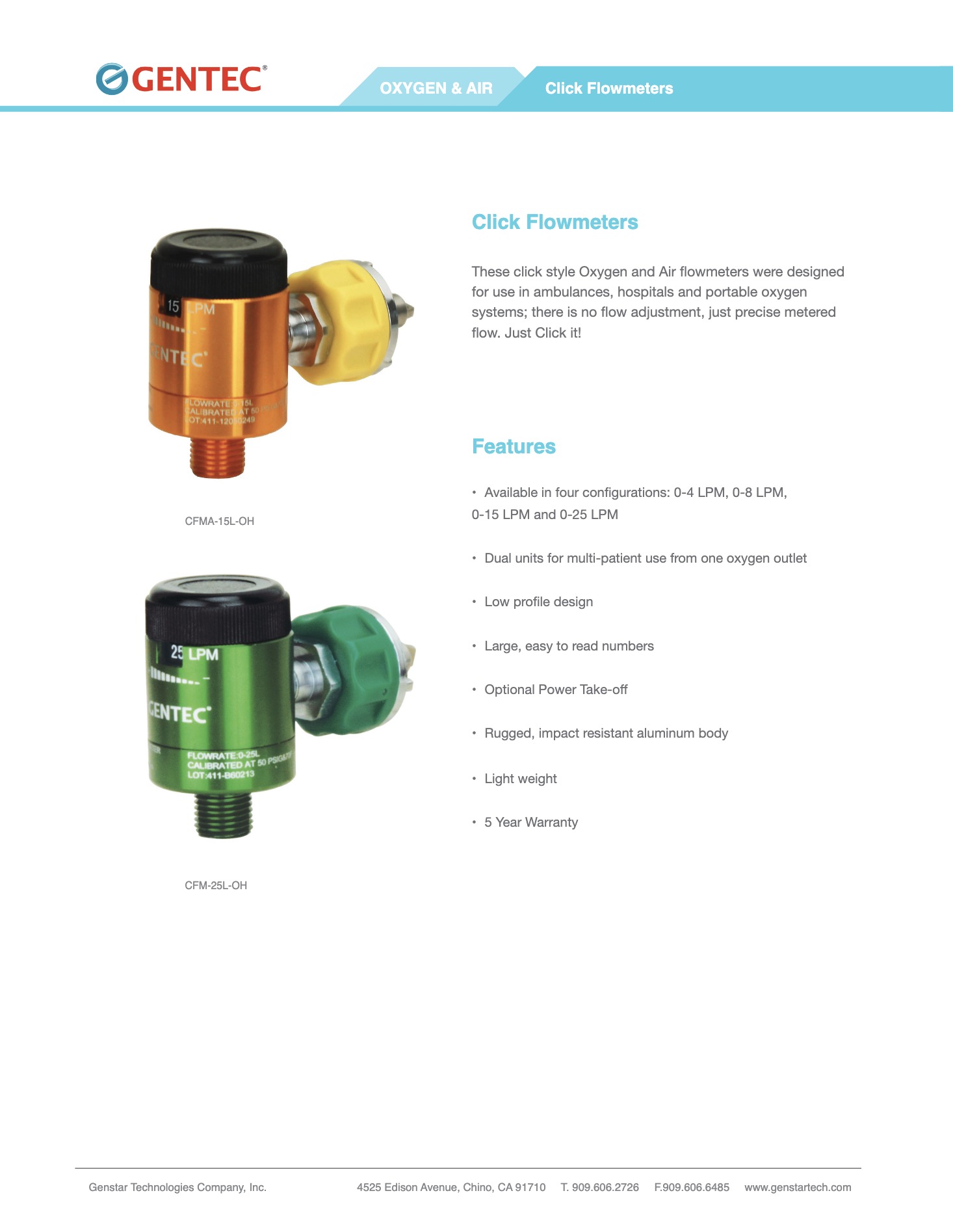 GR-FLY-MEDCFM0313 Click Flowmeters