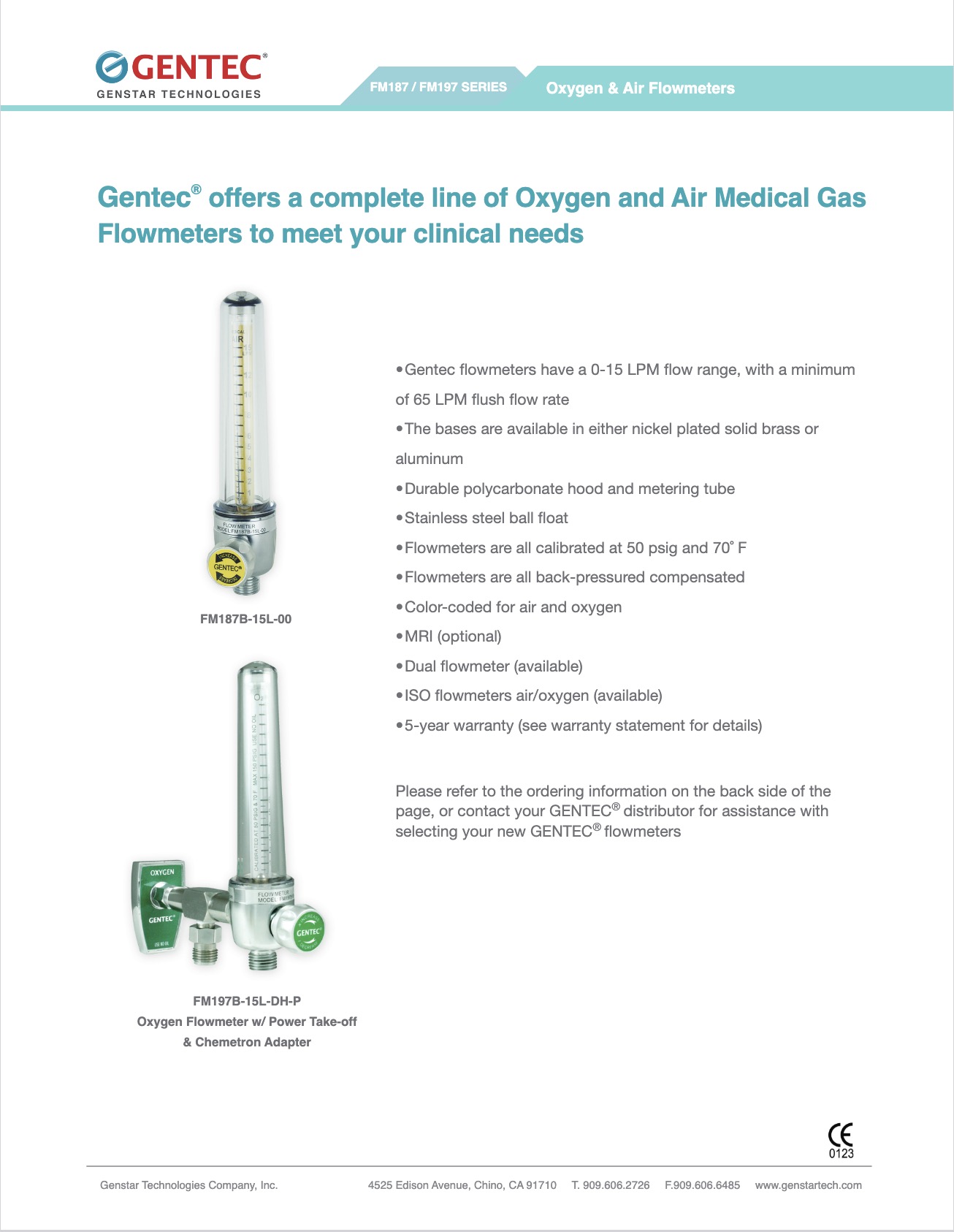 FM187_FM197 Oxygen & Air Flowmeters