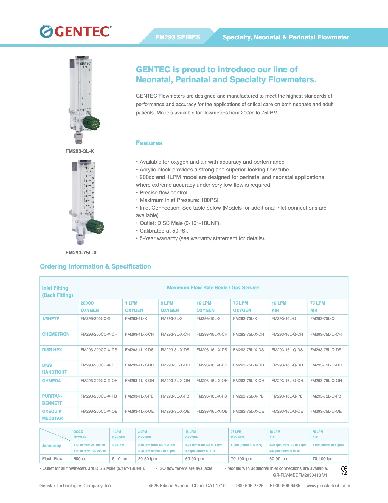 FM293 Series Flowmeters