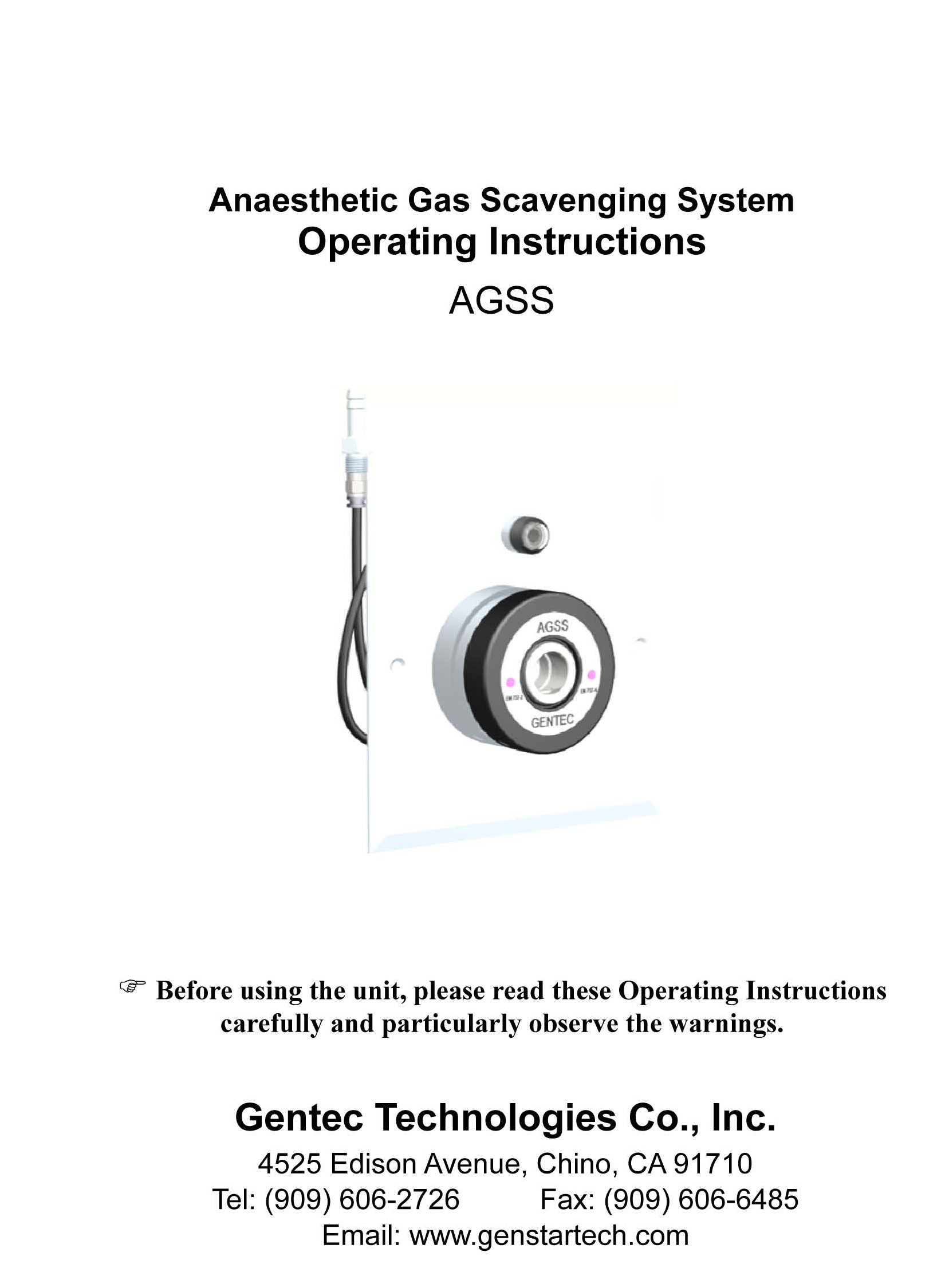 Anaesthetic Gas Scavenging System Operating Instructions.pdf